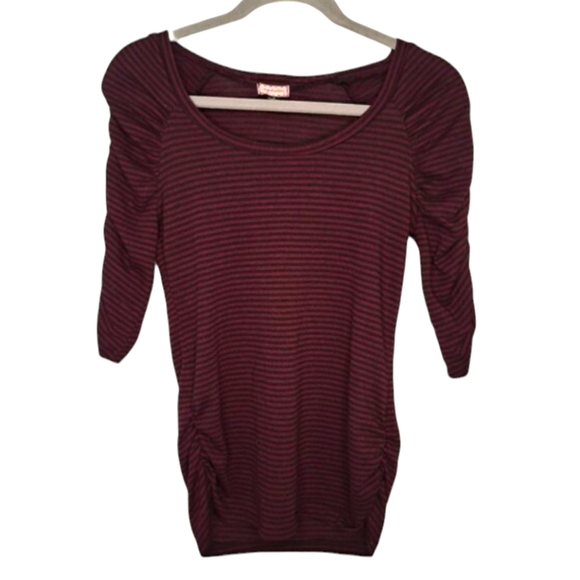 Striped Burgundy Top - Picture 1 of 7
